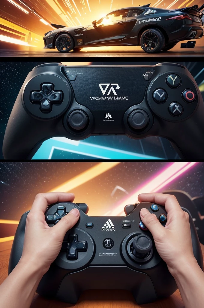 I would like to request the creation of a 5-7 second animated vignette for my gaming channel on YouTube, chamado 'Kuaaty Player'. The vignette must include a quick introduction with the channel logo, game element animations (como personagens, game controller icons and glitch transitions), e um encerramento destacando novamente o logotipo com um som final de efeito de jogo. The vignette must be energetic, com uma paleta de cores vibrante e uma trilha sonora motivadora.