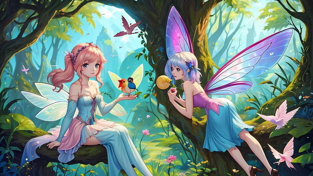 Fairy and bird