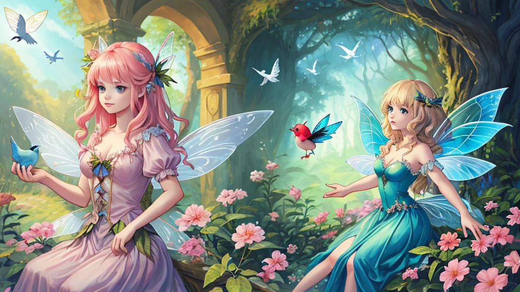 Fairy and rose