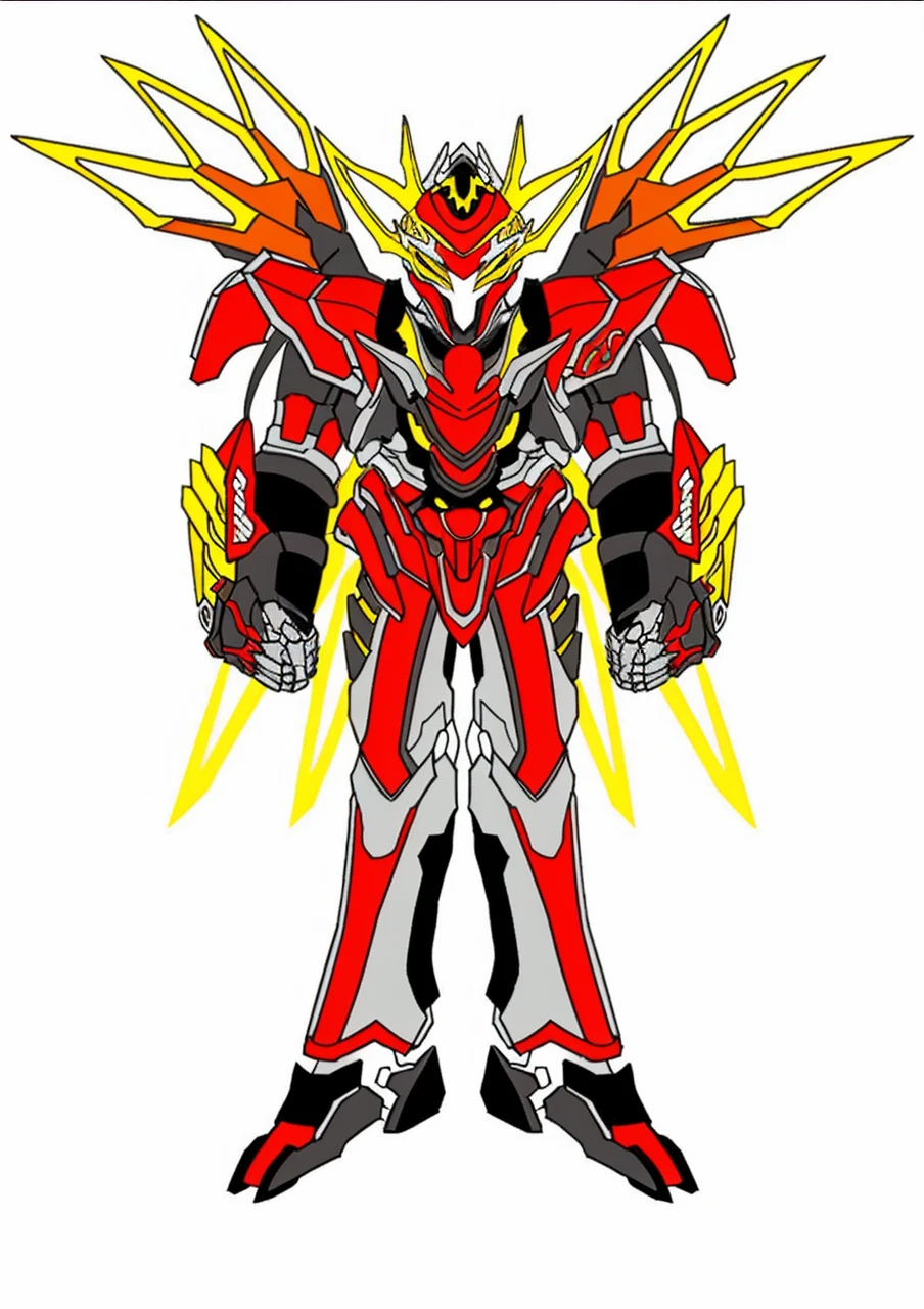 Knight of the red island with national colored eyes.