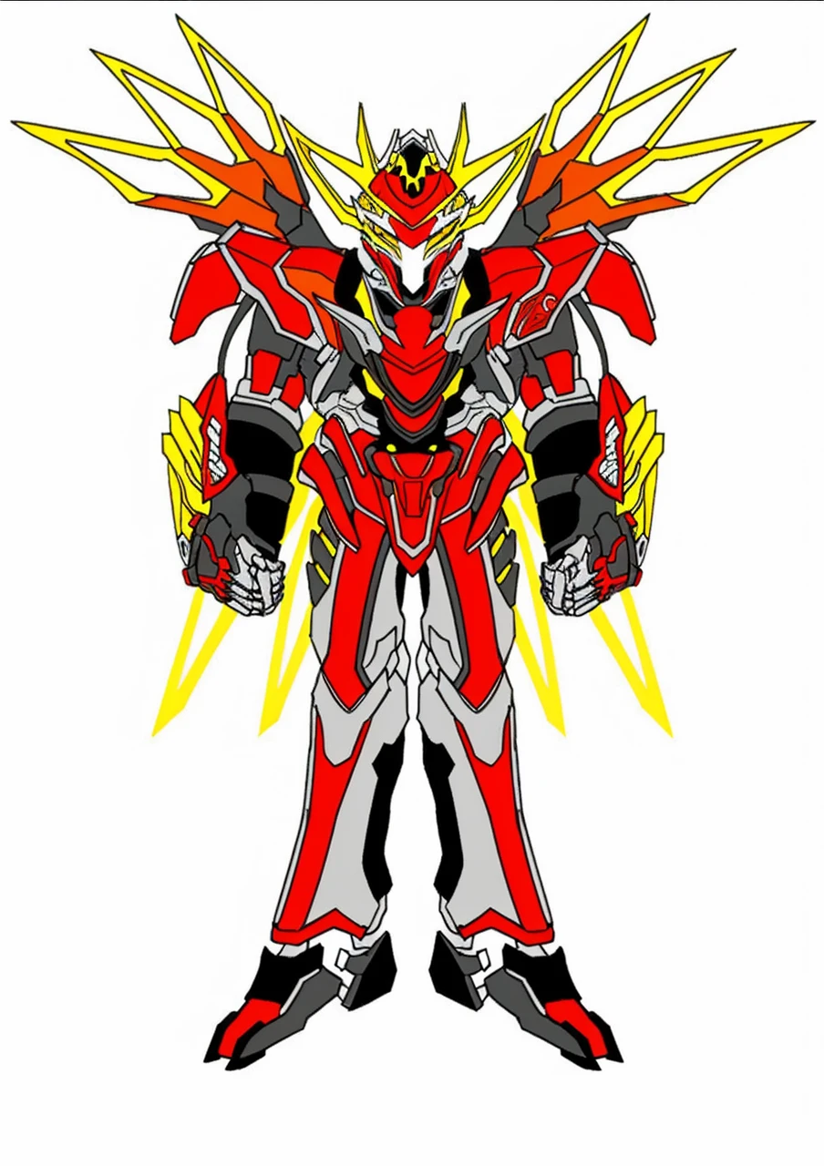 Knight of the red island with national colored eyes.