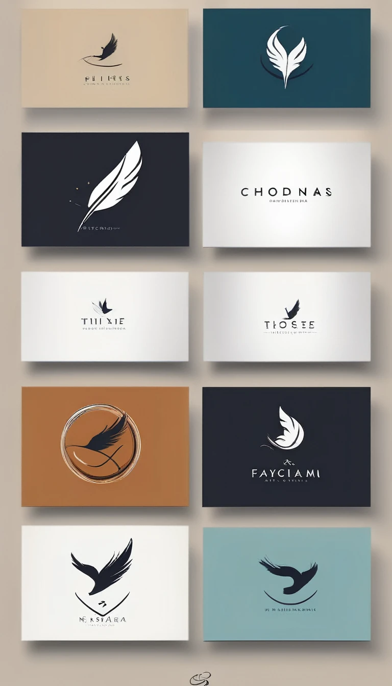 Create a cinematic, abstract symbol for a film production company based on stories and music. The logo should represent the companionship between a boy musician, A Storyteller Fantasy Bird and a Dreamy Feather. Minimalist symbol design