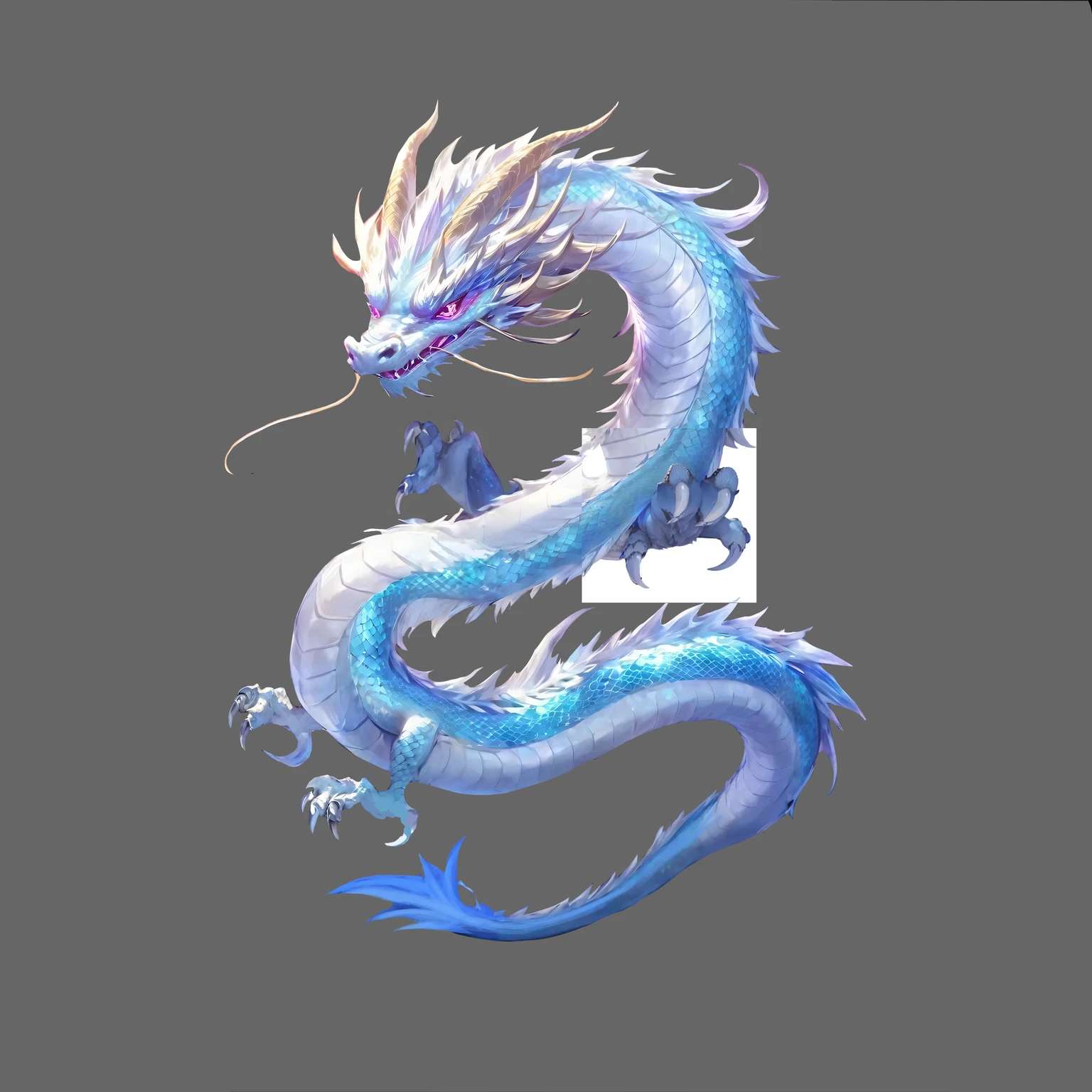 there is a Blue Dragon with a white tail and a long tail, cyan Chinese dragon fantasy, Chinese dragon concept art, smooth Chinese dragon, dragon, Blue Dragon, 青鳞dragon, Full body dragon concept, Water Dragon, Crystal Dragon, oil painting of dragon, Chinese dragon, Frost Dragon, Majestic Japanese dragon, dragon藝術, Asian female water element
