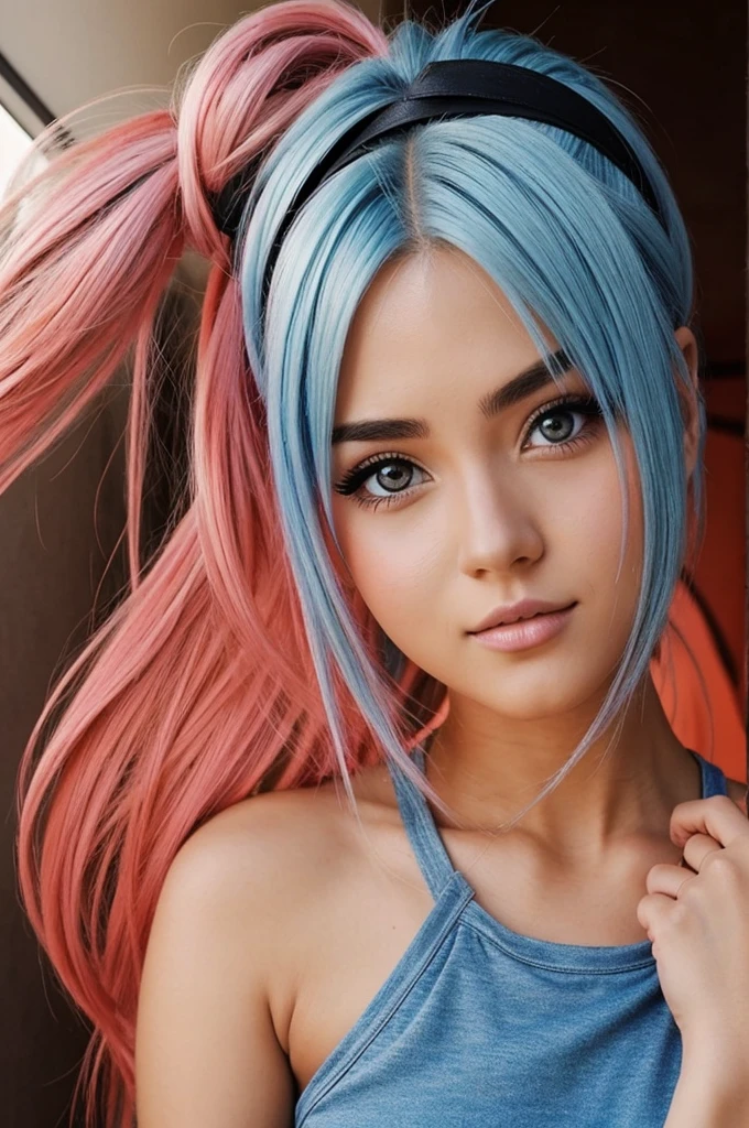 Hazme un personaje de Naruto que sea mujer femenina pero ruda
Que tenga pelo corto y ropa muy bonita con su rostro