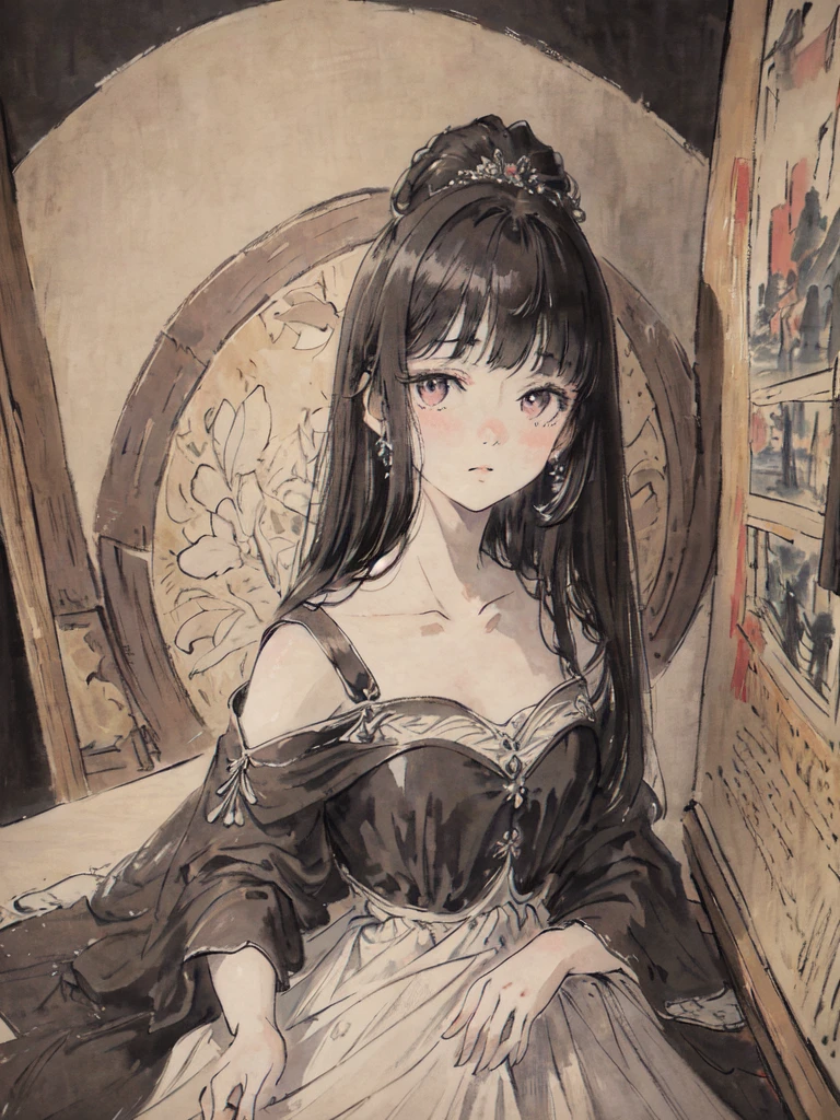 masterpiece, best quality, an extremely delicate and beautiful girl,an extremely delicate and beautiful, world masterpiece theater, ultra-detailed, highly detailed, best quality, dark white hair, highres, extremely detailed,1girl, best quality, illustration, looking at viewer, impasto, canvas, oil painting, realistic, realist ,real,