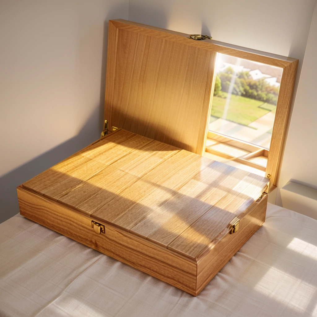 In this cozy room,A ray of sunlight shone through the half-drawn curtains on the table,Let the wood grain on the watch storage box shine with a faint luster。There was a calm and peaceful atmosphere in the air around them。There are several still lifes hanging on the walls of the room,It adds a touch of elegance to the space。And on the other side of the room,The half-open window lets in the breeze,The pages on the small desk by the window turned in the wind,This quiet scene gives a sense of tranquility and comfort。