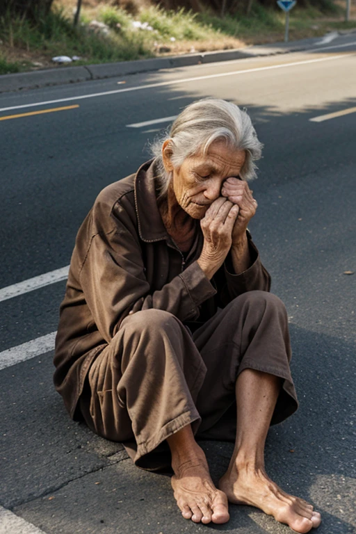 poignant photograph of homeless woman , in the style of documentary photography, award winning photography --auto --s2