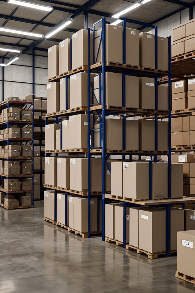 Un logo que tenga la palabra "SIAMS" and that it has the style of a warehouse with boxes