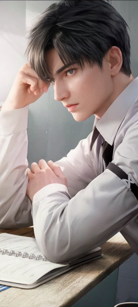 masterpiece, 1boy, handsome, black hair, undercut hair, perfect face, detailed eyes and face, black eyes, clean shaved, muscular, capturing a rural atmosphere, dynamic lighting, unreal engine 5, cat ears