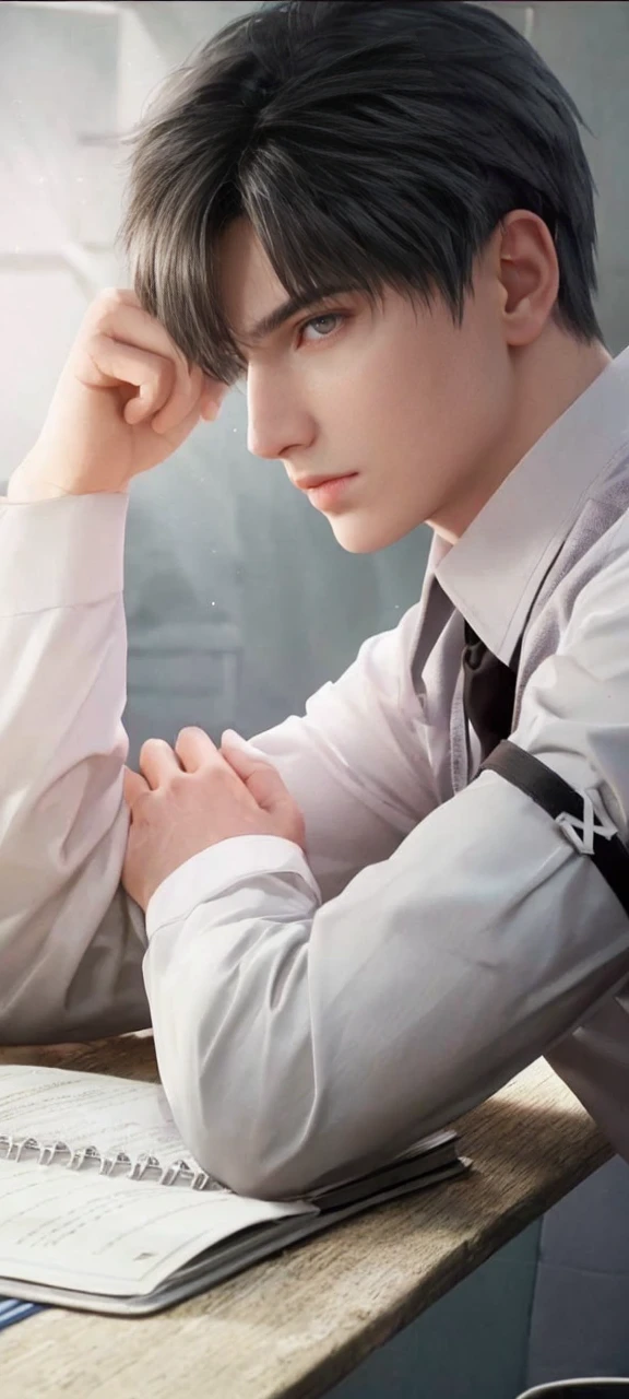 masterpiece, 1boy, handsome, black hair, undercut hair, perfect face, detailed eyes and face, black eyes, clean shaved, muscular, capturing a rural atmosphere, dynamic lighting, unreal engine 5, cat ears