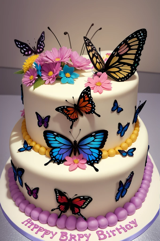 Create a Butterfly-Themed 23rd Birthday Cake