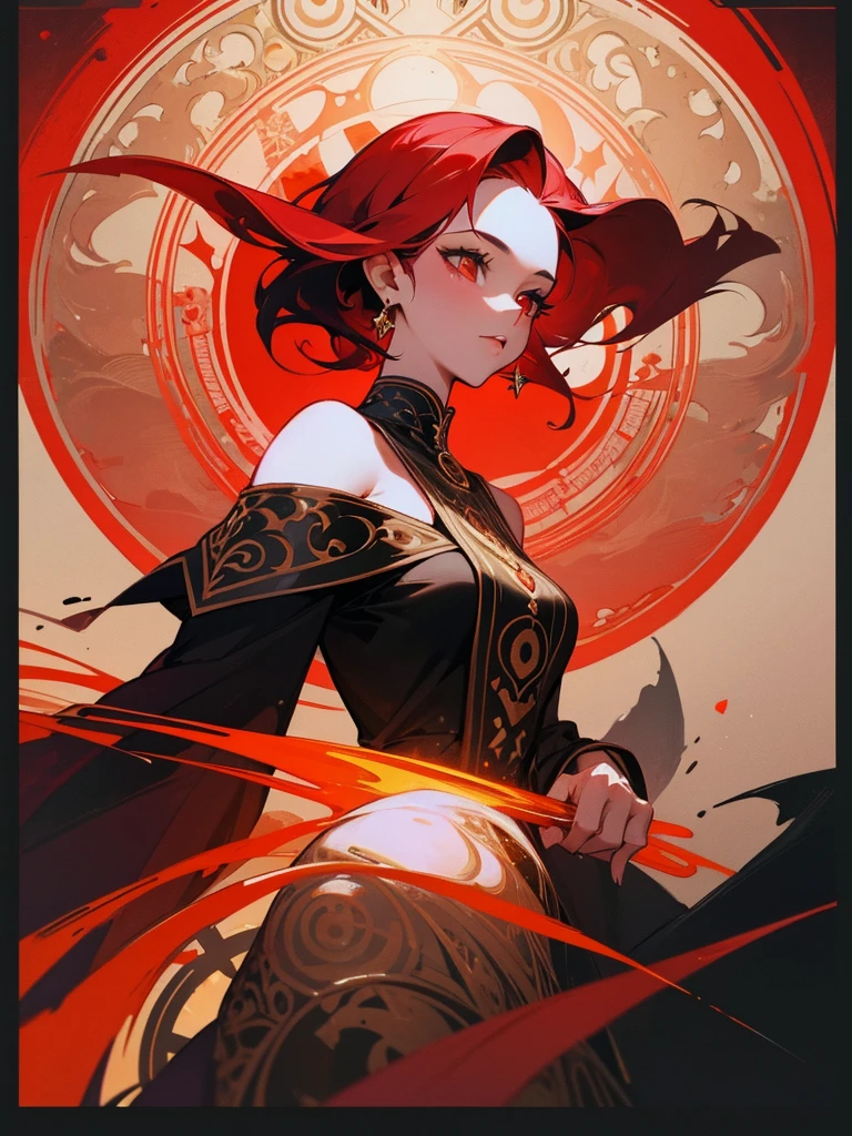 (masterpiece, best quality, absurdres, 4k, aesthetic, detailed, intricate),r1ge,abstract background,1girl, dnfbattlemage, twintails,ahoge,earrings, black and red dress, detached sleeves,holding staff,red aura,red energy,casting spell <lora:dnfbattlemage-nvwls-v1:0.7> <lora:r1ge - AnimeRage:0.4>