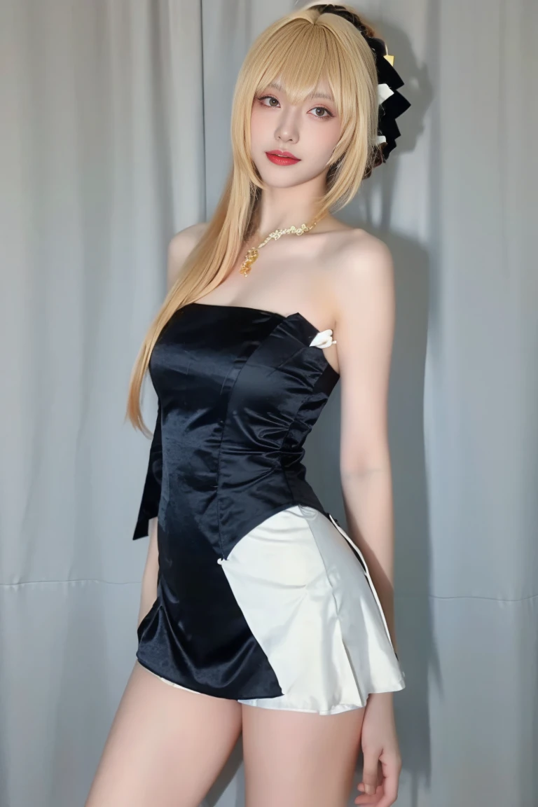 (8K, 4K, Best quality, A high resolution:1.2), (marsterpiece, Realistic, photograph realistic:1.37), 1girll, Solo, Beautiful face, eyeslashes, nase, Glossy lips, (Detailed eyes, view the viewer, Fair skin, White skin:1.5), fine complexion, Upper body,
Large breasts, Busty, , (:1.5),
Outdoor onsen,
two sides up, Absurdly long hair, Blonde hair, Pink hair, bangs, hair adornments, bow,
Younger, aged down,