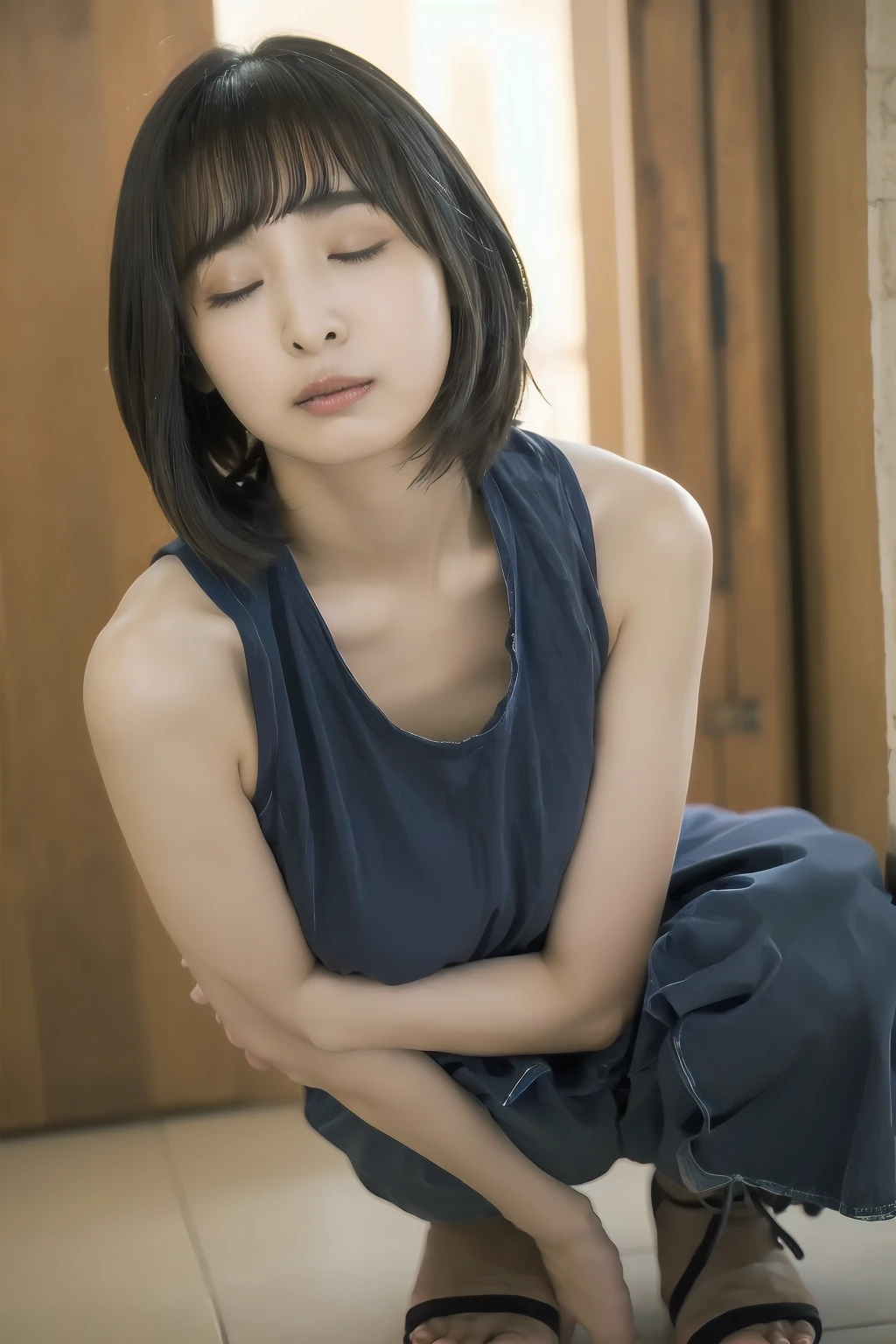 ((Showing off her breasts、Female dog、Hunchback、between hands and feet、wariza、(1 boy、penis、Standing doggy style、Hug from behind)、(1 boy、penis、Cowgirl、squat、Spread your legs)、beautiful legacy makeup、short hair、Short Bob、Patsun、Loose Hair Color、upon、small、small胸、one piece、Valley seen through the gap、Nipples visible through the gap))、One Girl、masterpiece、Japanese girl、Absurd、High resolution、Ultra-detailed、Depth of written boundary、masterpiece、Highly detailed CG、3D Photography、3D Background、Unity、8k、High Resolution、Highest quality、Shadowy、Focus Sharpening、Pale-skinned、Detailed eyes、Blurred Background、Dynamic Angle、Most amazing super feats exaggeration、Mouth closed、Look at the viewers、Super Clear、Curvaceous、Red cheeks