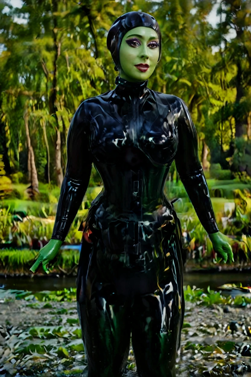 black latex , cinematic film still hera syndulla, (green skin:1.2), grin at canal, full body shot, highly detailed environment . shallow depth of field, vignette, highly detailed, high budget Hollywood movie by baz luhrmann, bokeh, cinemascope, moody, epic, gorgeous, film grain, grainy