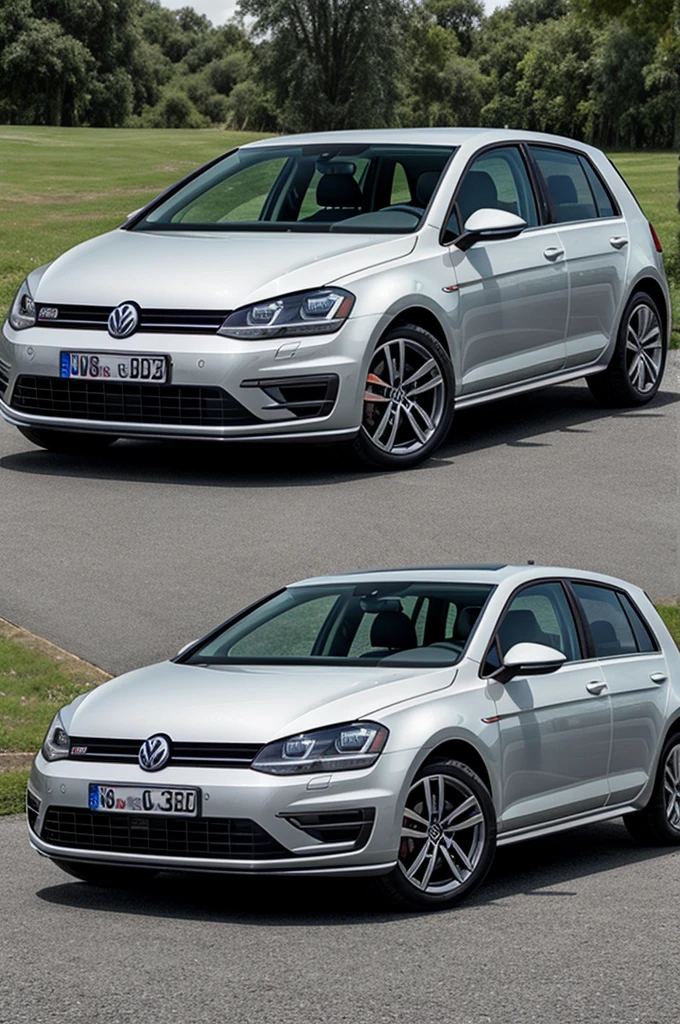 Genera un Volkswagen Golf IV Plateado