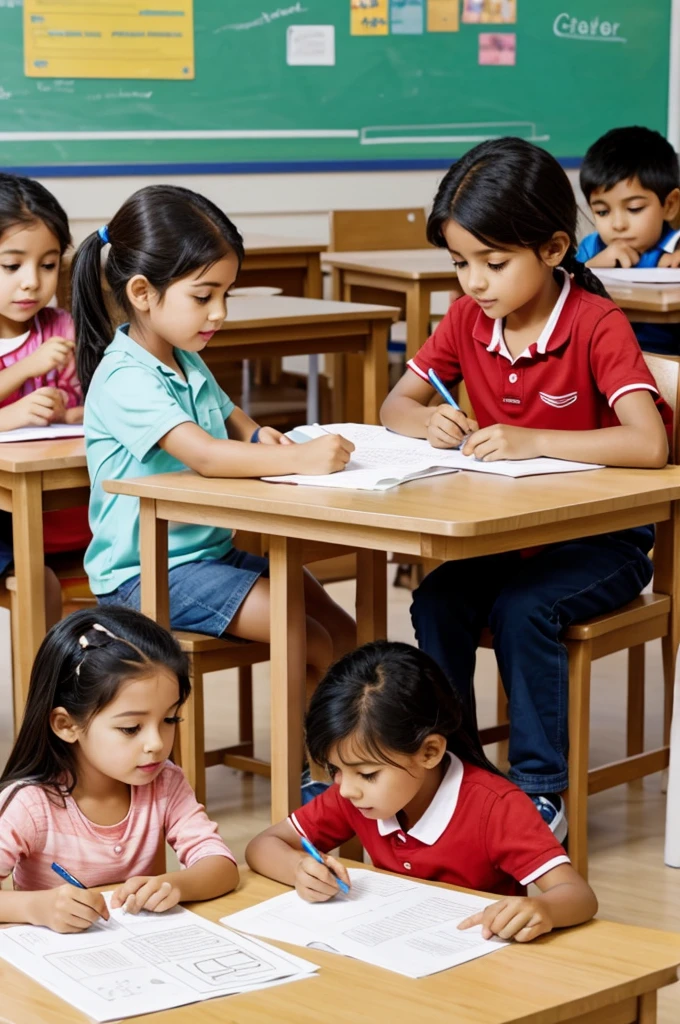 children applying what they learned in classes cartoon