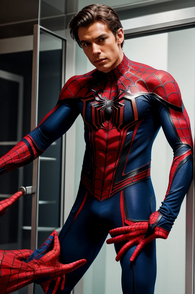 A man in spider man suit
