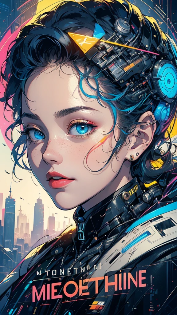 (((masterpiece, highest quality))),(((solo:1.2))),(((1girl:1.2))),32k wallpaper, very detailed, poster, vintage science fiction,(((((geometric cinematic movie poster))))), (bauhaus), shape,(((abstract))),(mid century modern),movie poster,(((((portfolio))))),(((((Close-up))))),(((((bust up))))),((((more various angle)))),(((highlight))),Vast landscape,((((heterochromia)))),(((complete. detailed face))),((((Extremely talented)))),(((((most complicated machine))))),(((genius mechanic))),((Overall colorfully)),neon sign