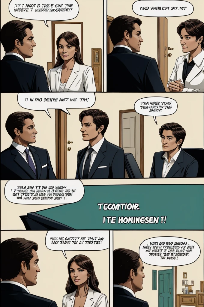 In the esoteric salon...Panel 1 (Doorbell rings):Sound: "Ding Dong!!"Panel 2:Person 1: "The clients have arrived, I'll go open the door."Panel 3:Person 2: "Here comes more easy money."Panel 4:Person 1: "Come in, please."Panel 5:Client 1: "I've come to see if you're as good as they say."Person 2: "Of course! I'm the best in the entire region."Narration: "Madame responded with superiority."Panel 6:Client 2: "Next week, I'll come too."Person 1: "Hmm, but this is by appointment!!"Panel 7:Person 2: "Quiet, I'm about to start."Panel 8:Person 2: "I'm being told you've had bad romantic experiences, but don't worry, everything will get better!"Client 1: "I'll trust it will be so."