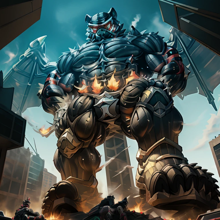 (masterpiece. official art. 8k. best quality. detailed full body. full body.)
(situation 1 : dominating LUCARIO.  Height 1800m.)

(Additional details 1: wearing a full-face helmet. helmet is jet black. The color of NANOSUIT is jet black. high-tech bio-mecha armor. real texture material. whole body shines like metal. Wearing cyberpunk mecha. emphasizes the muscles. suit fully made of metal. intricate armor. Robotic suit. suit fully made of metal. NANOSUIT with the same design as LUCARIO.).
(Additional details 2: (Detailed head. Detailed Body. Detailed abs. gigantic muscles. HYPER MUSCLES. Gigachad Muscular. big muscle. pecs. triceps. traps. unusually developed muscular body. body full of huge muscles. showing off muscles. pectorales enormes. Exaggeratedly huge muscles. huge muscles. long legs.).

(Additional details 3: nj5furry, Spread wings. It has wings. black have big wings. The claws are sharp. Sharp teeth.5 toes.).  (Additional details 4: black color hyper . hyper black . big ) (Additional details 5 : Spraying hyper  up everywhere into the sky from his  . wide spray of , covered in ,  splashing in front of camera, , earth is under a thick later of .) He is laughing defiantly.