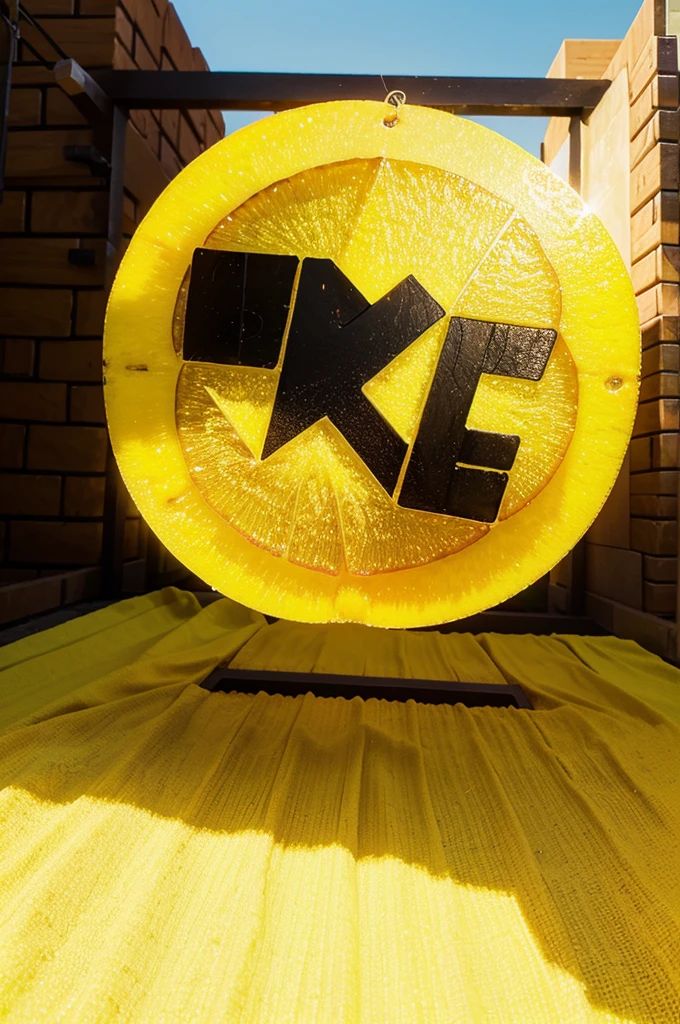 Make A minecraft SMP logo with text "MANGO SMP" (Yellow theme) with transparent background