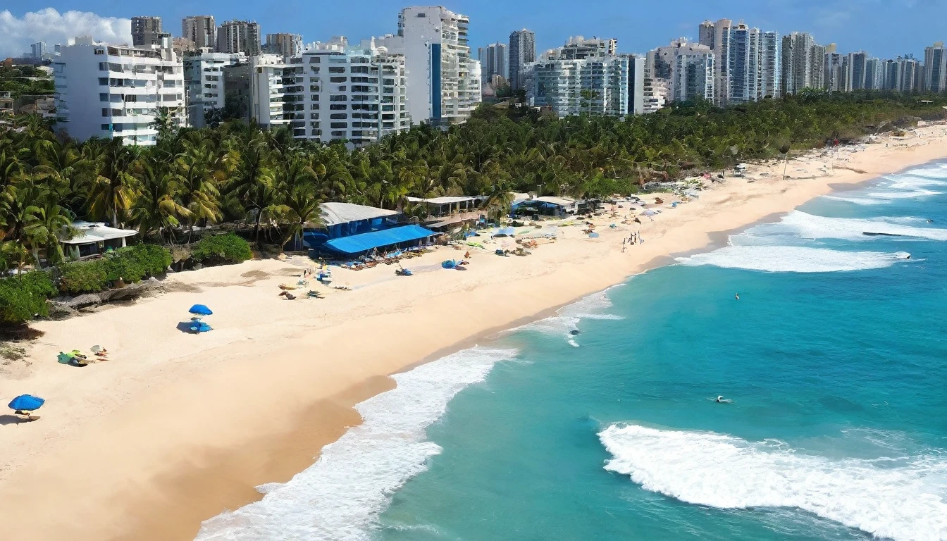 O grupo de pessoas pode ser composto por amigos, familiares ou casais.
As pessoas podem estar usando roupas casuais ou trajes de banho.
As pessoas podem estar caminhando, correndo ou brincando na praia.
A praia pode ser longa e estreita ou curta e larga.
A areia da praia pode ser branca, dourada ou preta.
Sea water can be clear blue, azul escura ou verde.
As ondas podem ser calmas ou fortes.
There may be seagulls or other birds flying in the sky.
There may be palm trees or other trees growing on the beach.
There may be boats or other vessels sailing at sea.