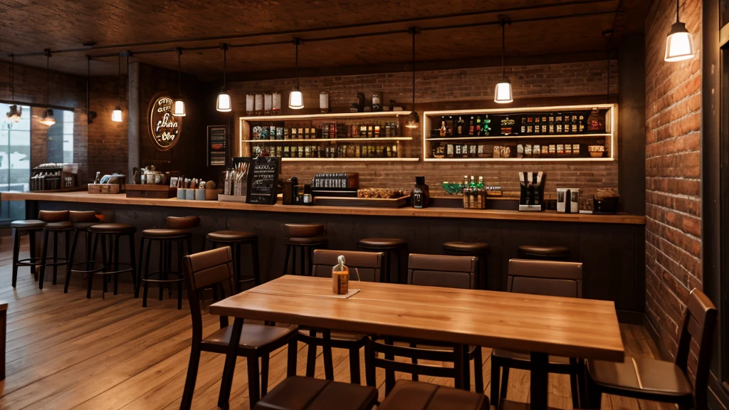 Coffe shop, hdr render in unreal engine 5