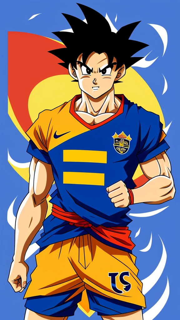 Goku com a camisa do Sport club do recife de futebol 