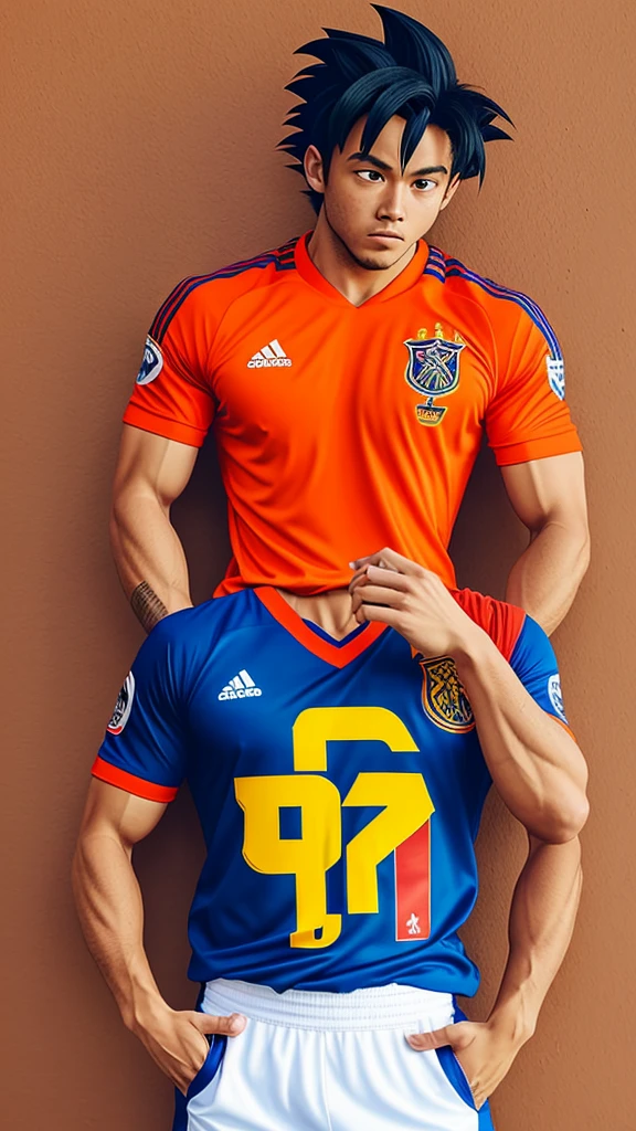 Goku com a camisa do Sport club do recife de futebol