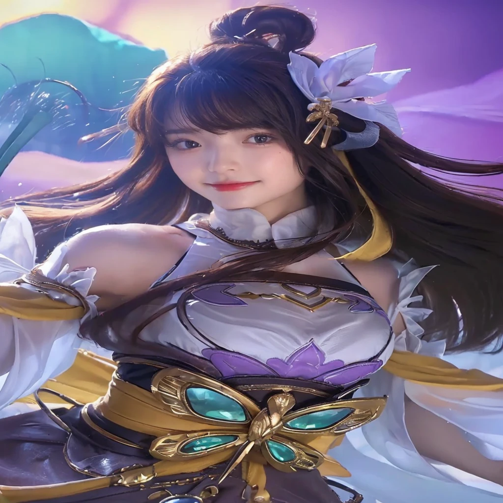 ((best quality, 8K, masterpiece :1.3)), whole body, Clear focus: 1.2, Perfect body beauty: 1.4, Slim abs: 1.2, ((Dark brown hair, : 1.2)), Vest Dress: 1.1, (street: 1.1), Highly detailed face and skin textures, Delicateeyes, Double eyelids
