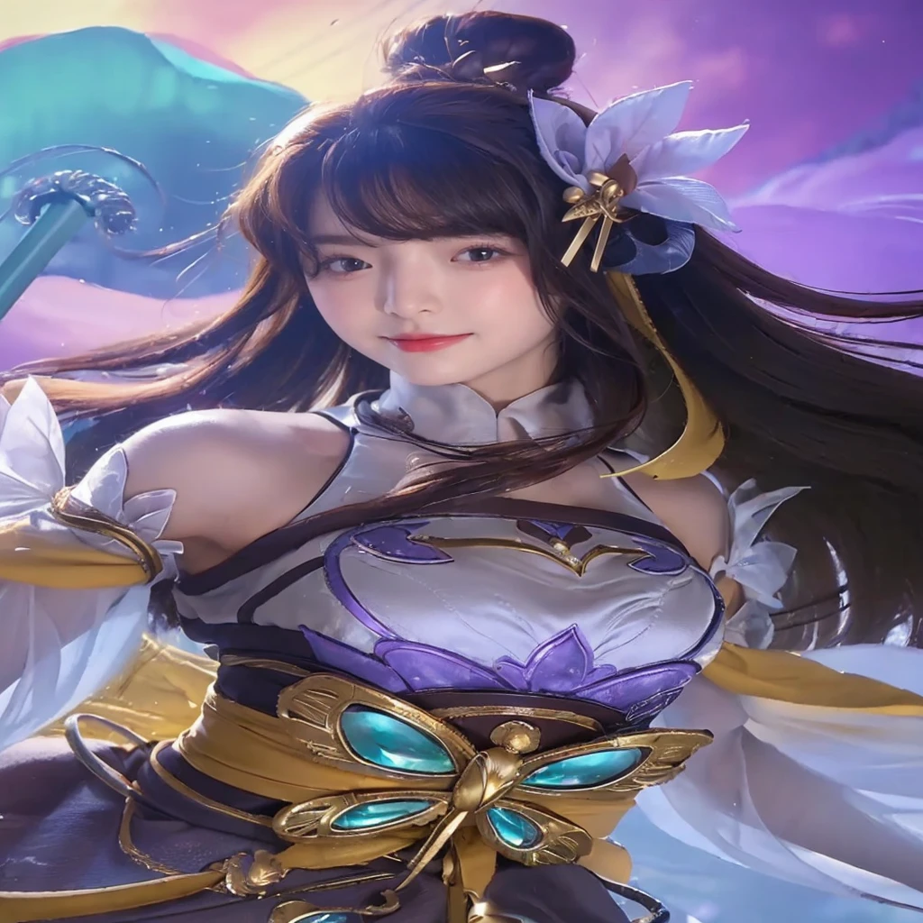 ((best quality, 8K, masterpiece :1.3)), whole body, Clear focus: 1.2, Perfect body beauty: 1.4, Slim abs: 1.2, ((Dark brown hair, : 1.2)), Vest Dress: 1.1, (street: 1.1), Highly detailed face and skin textures, Delicateeyes, Double eyelids