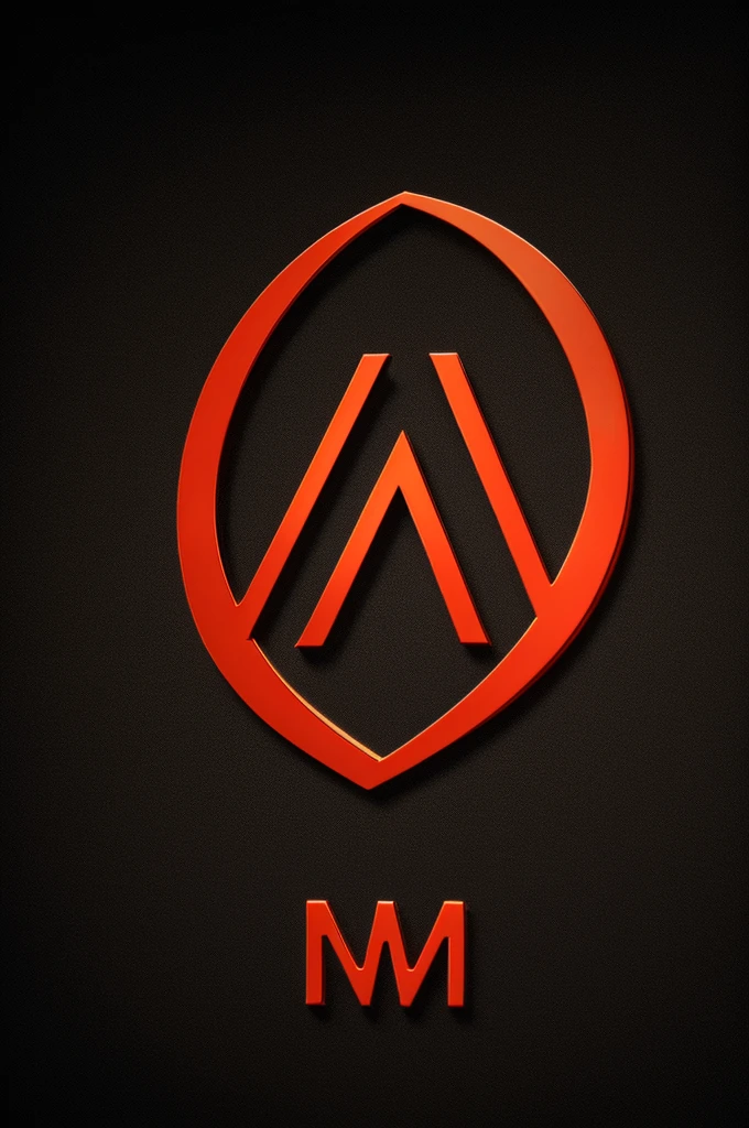 NM logo with black background (logo written in style with golden red colour) and below the logo write Nexus Motivation im small font. It should look professional