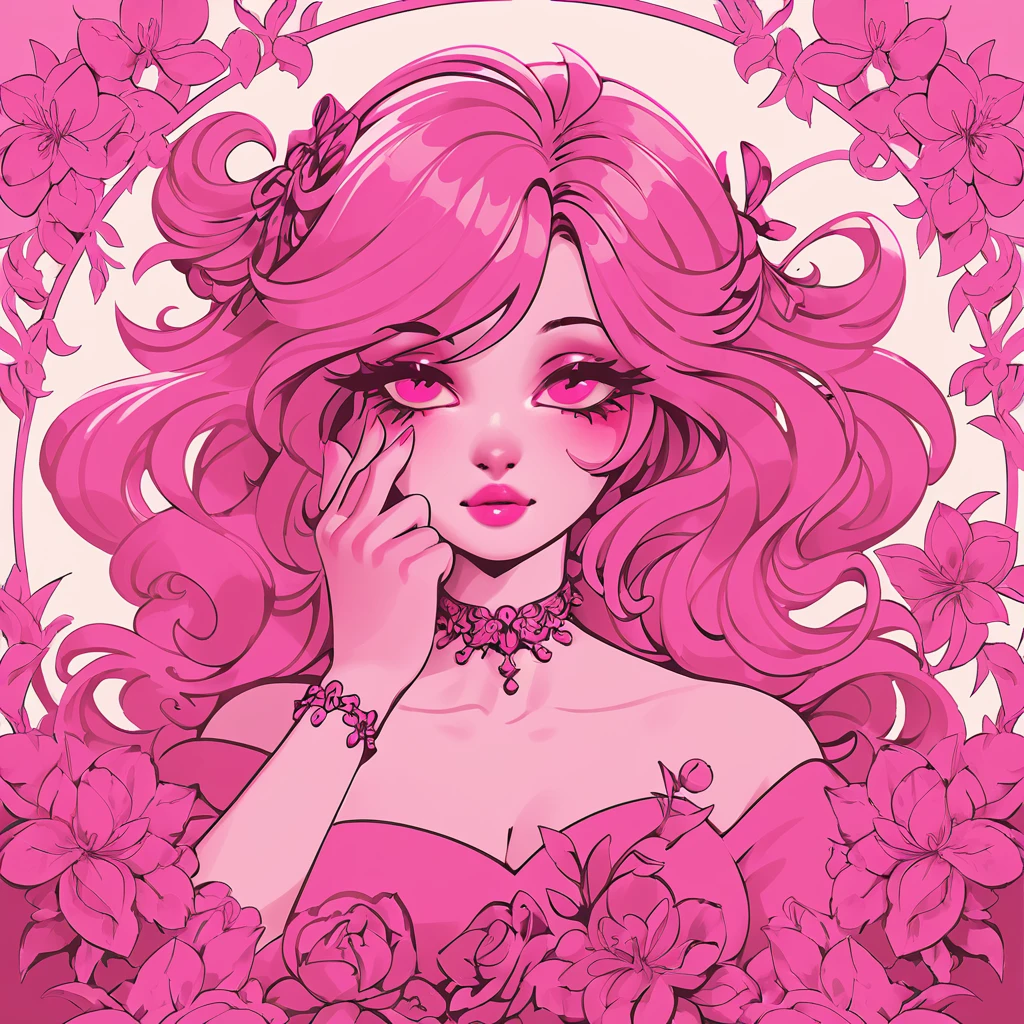 Lie to Me in Antique fuchsia aesthetic art style, comic art style