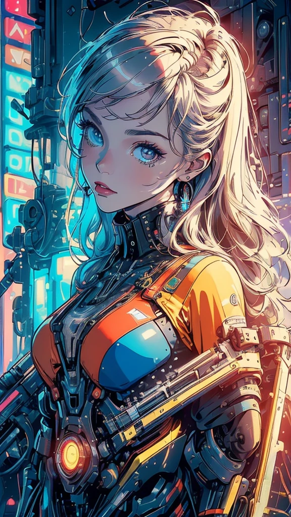 (((masterpiece, highest quality))),(((solo:1.2))),(((1girl:1.2))),32k wallpaper, very detailed,(((((portfolio))))),(((((Close-up))))),(((((bust up))))),((((((more various angle)))))),(((highlight))),((((heterochromia)))),(((complete. detailed face))),((((Extremely talented)))),(((((most complicated machine))))),(((genius mechanic))),((Overall colorfully)),(((cyborg))),(((cleavage)))