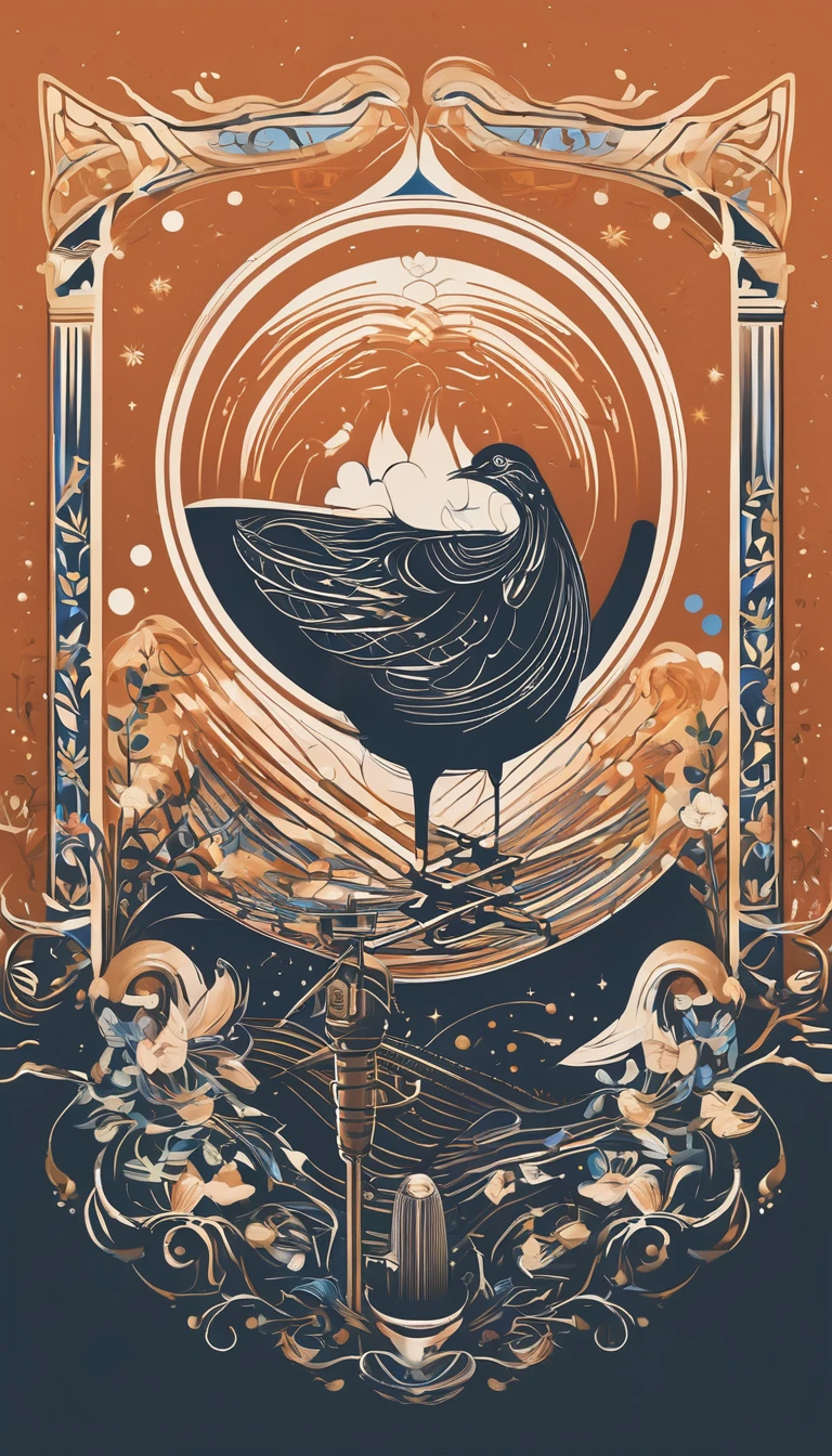 Design a logo that visually represents the intersection of storytelling, music, and memory, reflecting the unique identity of our brand 'Penamemoria'.