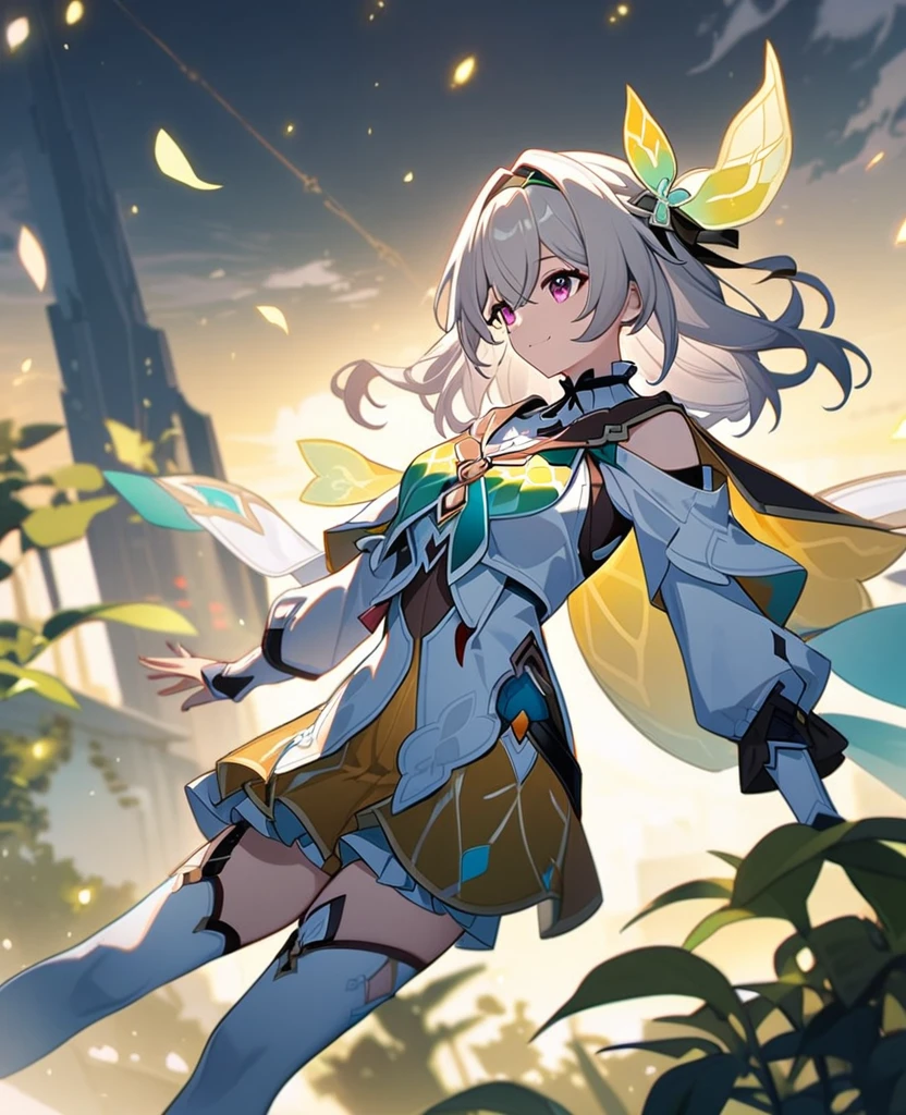 , female focus, firefly \(honkai star rail\), honkai star rail, mecha armor, white mecha, white bodysuit,