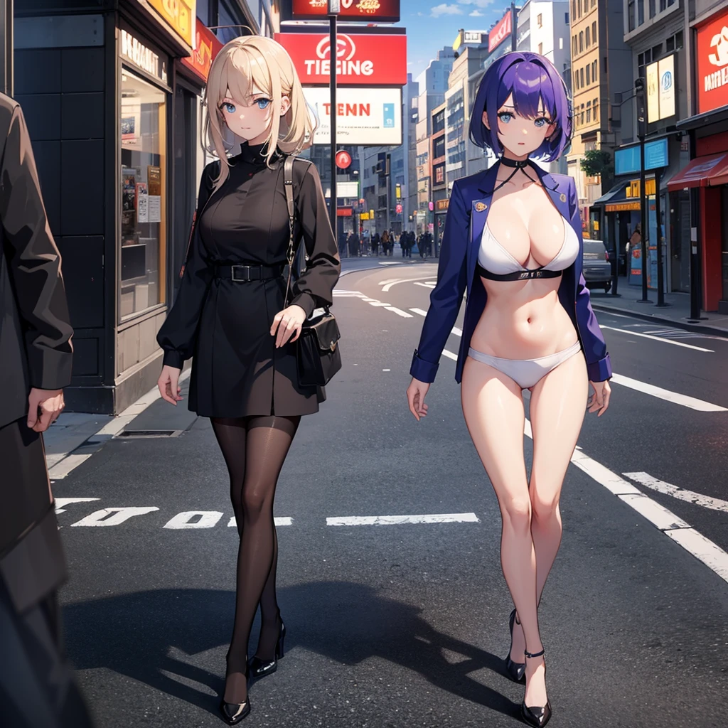 1 fille, 20 ans, 150cm, timide, generous chest, formes parfaites, image net, 4K, dans une rue vide, in front of a cinema, la nuit,