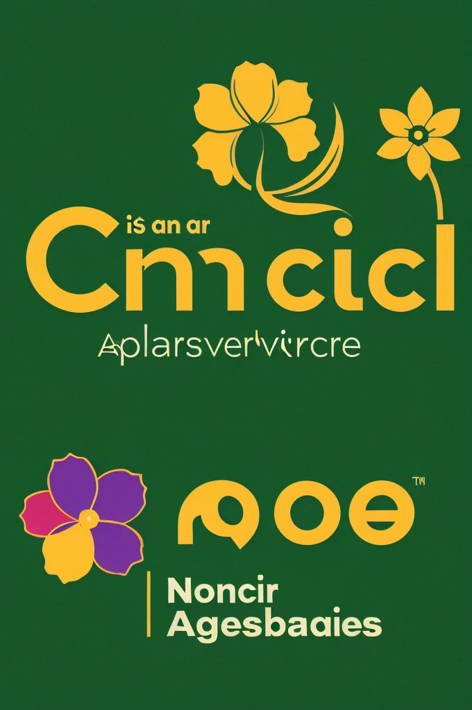 Logo para agencia de viajes con el nombre agencia flores
