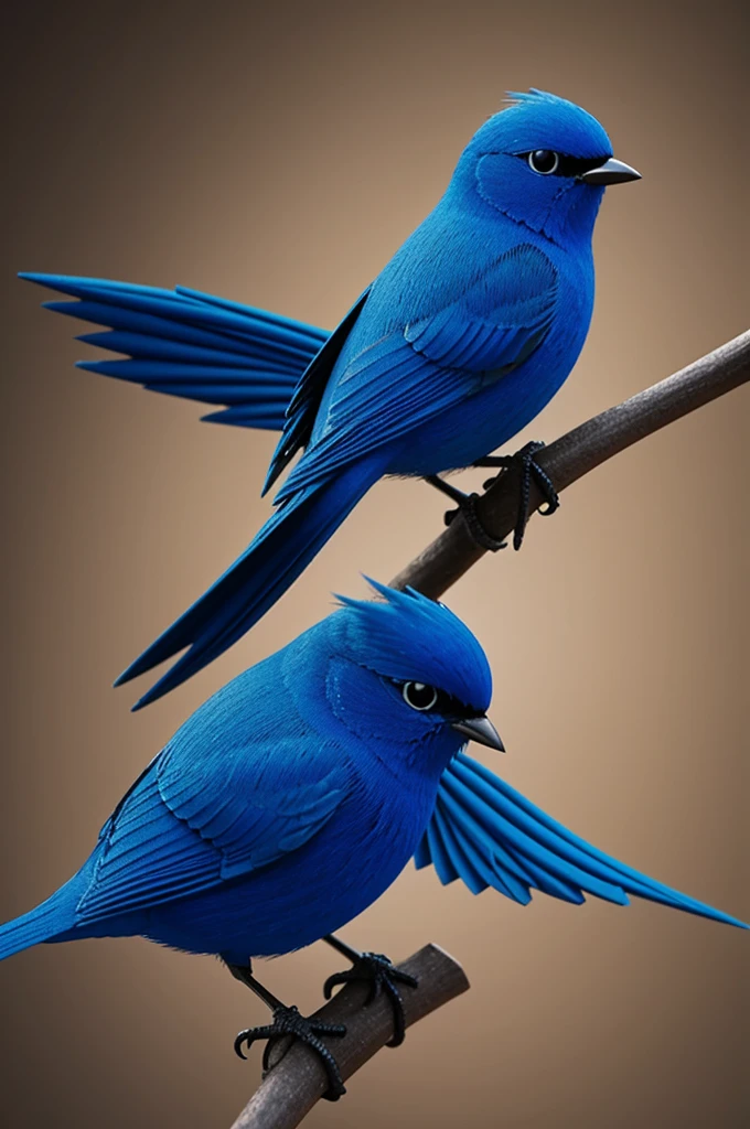 CUTE NINJA BLUE BIRD 3D ANIMATION 