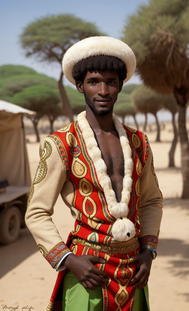 Mode portrait, un mouton africain qui porte un tres jolie veste fait sur mesure pour un homme d'affaire 