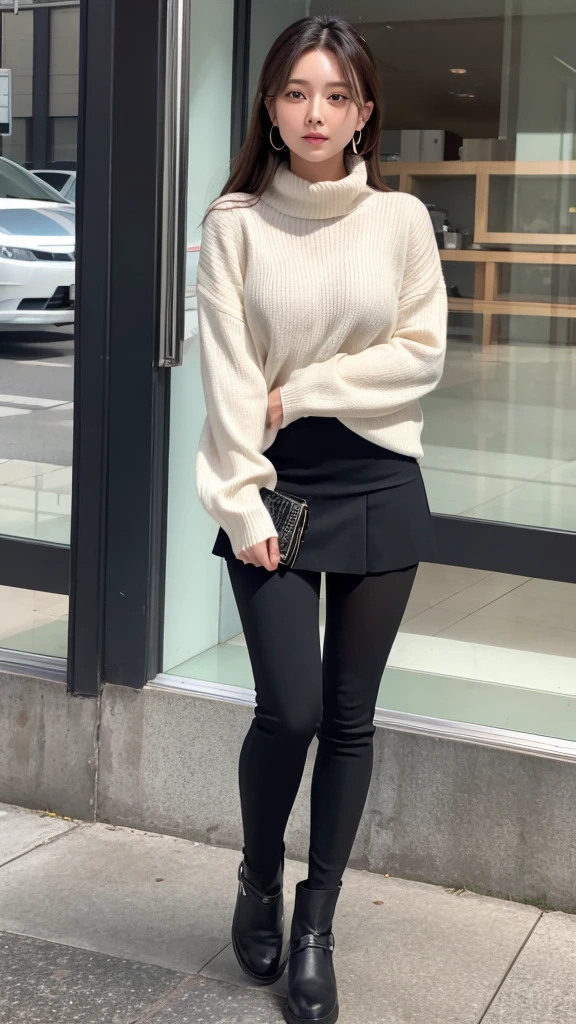 Skirt lift
、Tight sweater
、I can see your pants