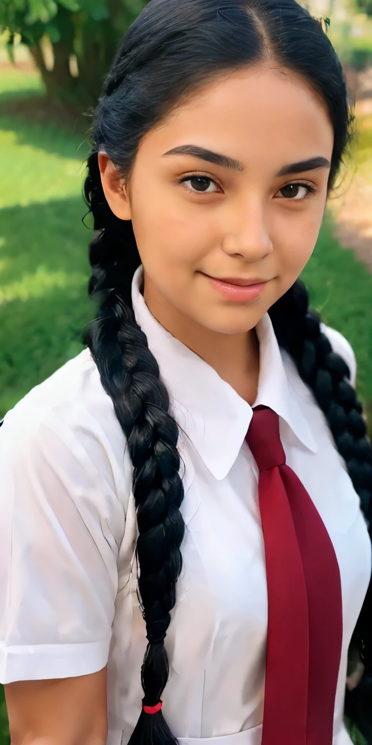  neat college girl, ((playing ,touching ,squeezing ,grabbing    )), person, (school uniform, braided hair ), (wide angel  ),outside the athletic field, (chubby), photorealistic, detail, skin texture, super detail, delicate and sexy collarbone, smile, super detailed face, detailed lips, detailed eyes, double eyelids, big , big ass, realistic image, add full details to face