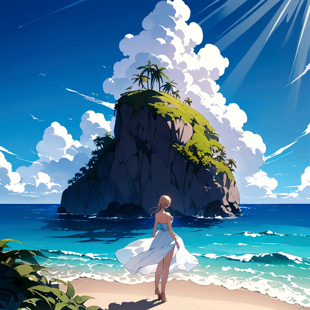 God、woman、island、Ocean、summer