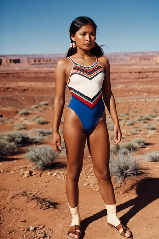 Navajo women, leotard