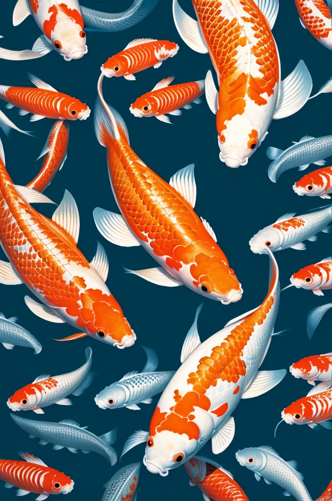 koi fish pattern in the sky