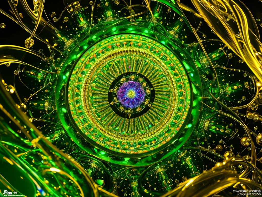 A mesmerizingly intricate chlorphenylamine molecule, every intricacy detailing the compound's complexity: vibrant atomic bonds in various shades of green and yellow, shining under a simulated microscope. The molecular structure reflects a symphony of colors, showcasing the compound's scientific beauty in a stunningly high-resolution digital illustration. Impeccably detailed and visually striking, this image truly captivates with its exquisite precision and artistic flair.