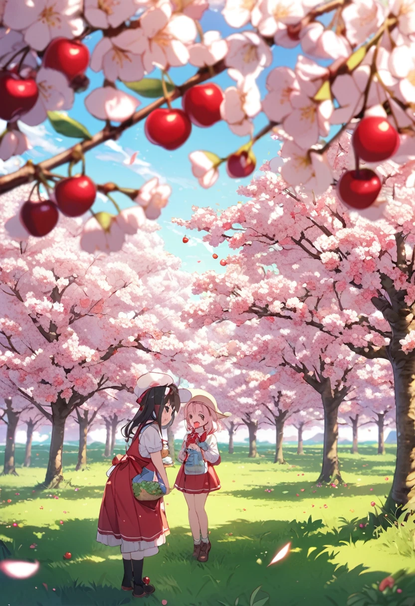 A cherry tree full of cherries、Cherry Farm