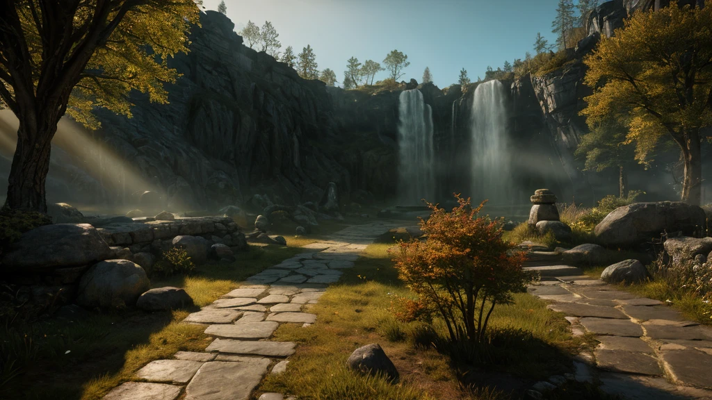 waystone, ultra detailed fantasy, elden ring, realistic, dnd, rpg, lotr game design fanart by concept art, behance hd, artstation, deviantart, global illumination radiating a glowing aura global illumination ray tracing hdr render in unreal engine 5