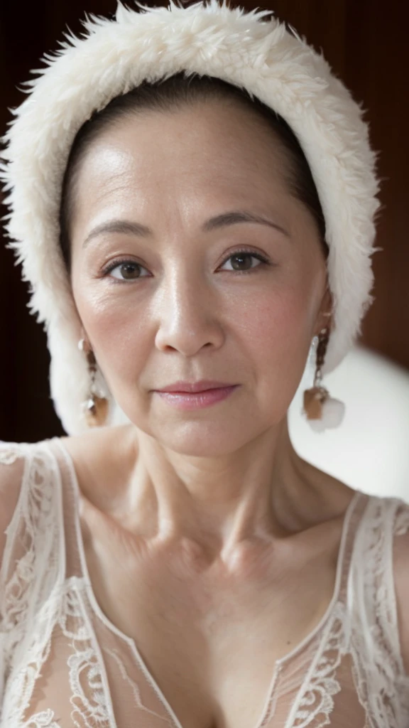 Late Elderly, gravure, Face close-up, Heavy makeup, Highest quality, Super detailed, Realistic, Highly detailed skin, Perfect Anatomy, (chinese mature woman), (alone), 100 years old, Big Breasts, Mature Pornstar, Glamour, Sexy, Chromo White Skin, View Viewer,